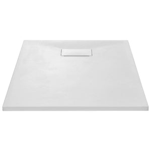Piatto doccia piatto doccia rettangolare bagno casa interno foro scarico standard 9 cm SMC 100 x 70 cm bianco 02_0003444