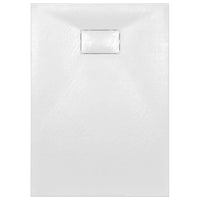 Piatto doccia piatto doccia rettangolare bagno casa interno foro scarico standard 9 cm SMC 100 x 70 cm bianco 02_0003444