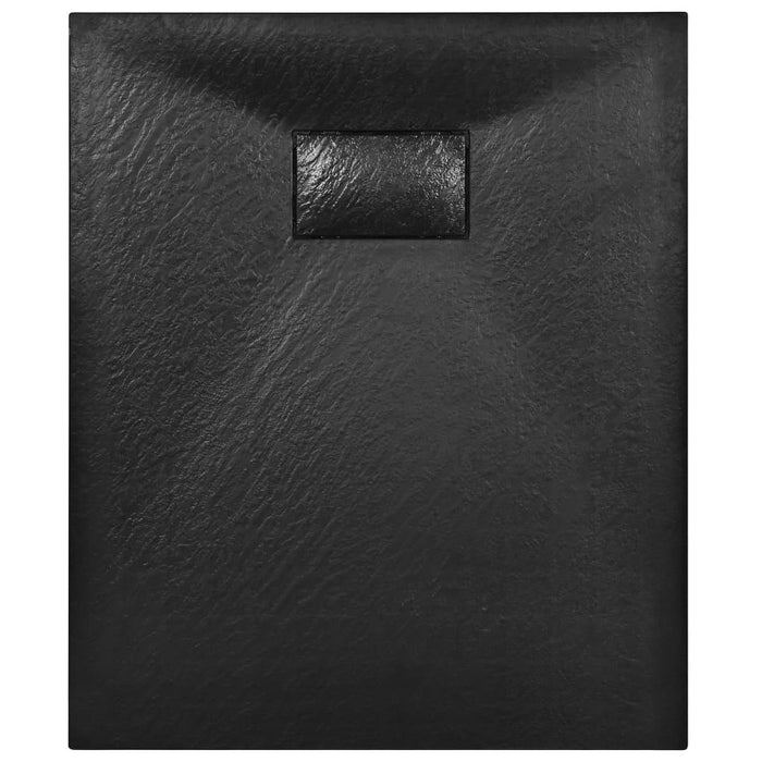 Piatto doccia piatto doccia rettangolare bagno casa interno foro scarico standard 9 cm SMC 90 x 70 cm nero 02_0003455