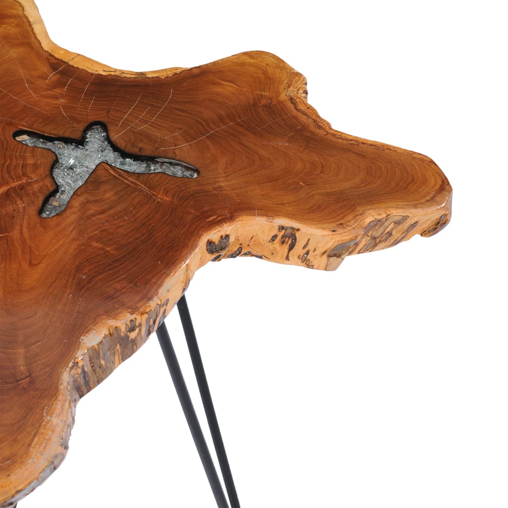 Tavolino da CaffÃ¨ 70x45 cm Legno Massello Teak e Poliresina cod mxl 9302