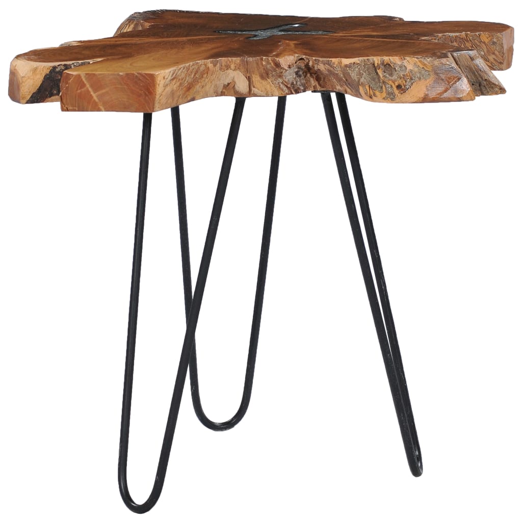Tavolino da Salotto-Tavolino da soggiorno-Tavolo 70x45 cm Legno Massello Teak e Poliresina