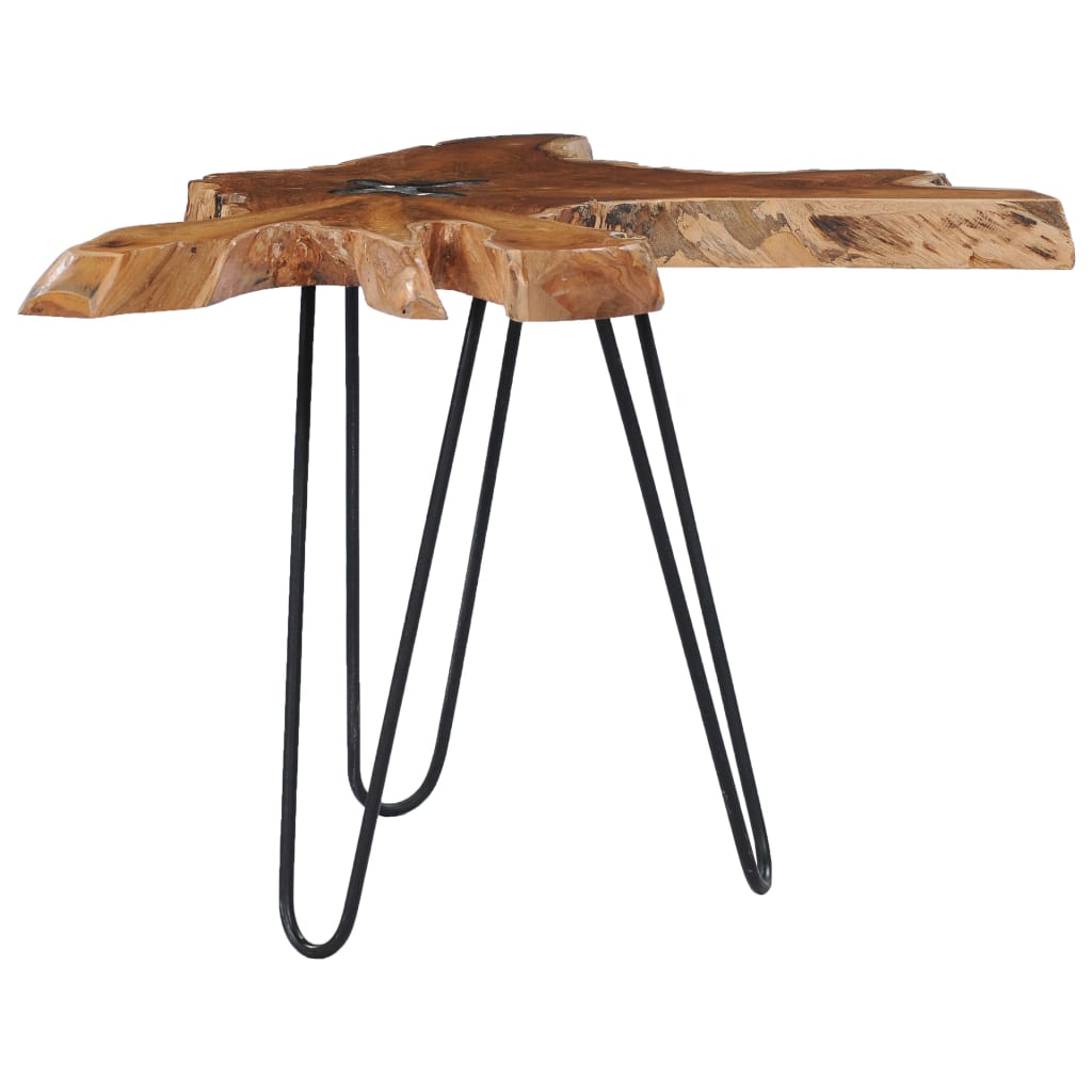 Tavolino da Salotto-Tavolino da soggiorno-Tavolo 70x45 cm Legno Massello Teak e Poliresina