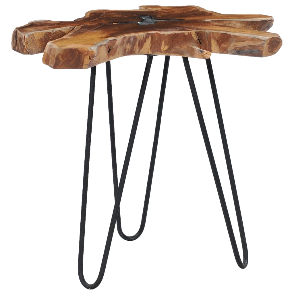 Tavolino da Salotto-Tavolino da soggiorno-Tavolo 70x45 cm Legno Massello Teak e Poliresina