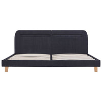 Giroletto LED senza Materasso Grigio Scuro 180x200 cm Tessuto 280895