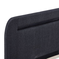 Giroletto LED senza Materasso Grigio Scuro 180x200 cm Tessuto 280895