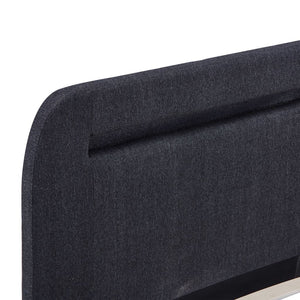 Giroletto LED senza Materasso Grigio Scuro 180x200 cm Tessuto 280895