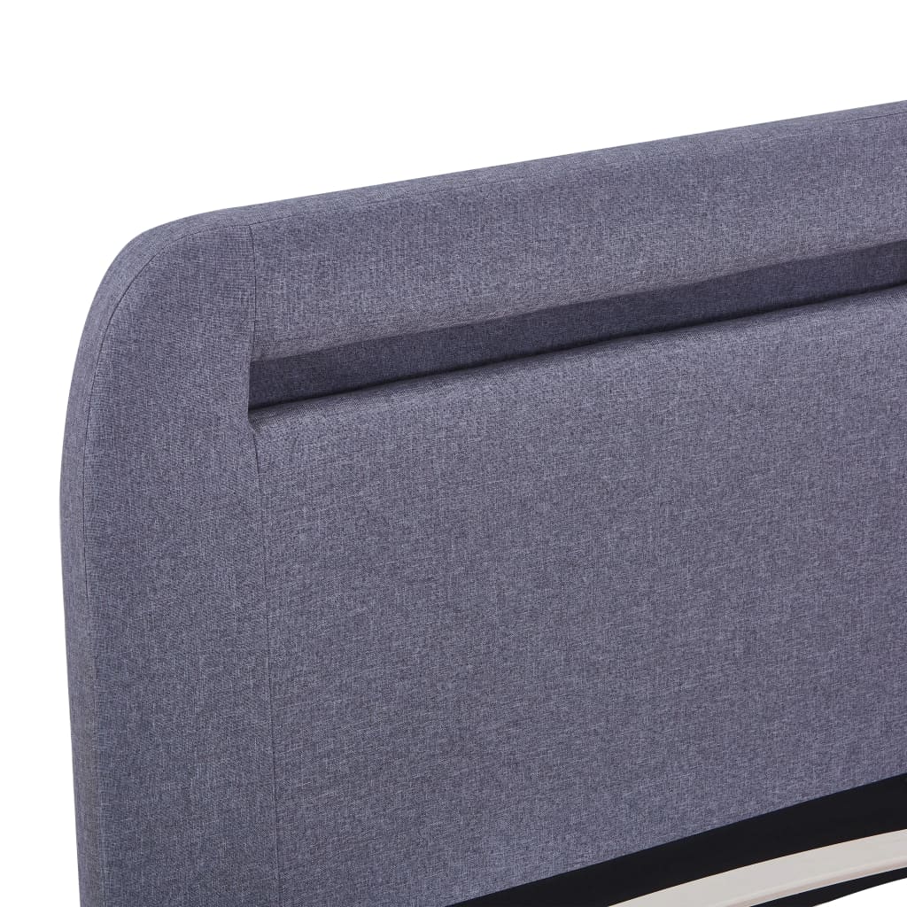 Giroletto LED senza Materasso Grigio Chiaro 160x200 cm Tessuto 280899