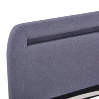 Giroletto LED senza Materasso Grigio Chiaro 160x200 cm Tessuto 280899