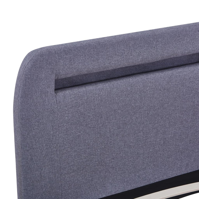 Giroletto LED senza Materasso Grigio Chiaro 160x200 cm Tessuto 280899