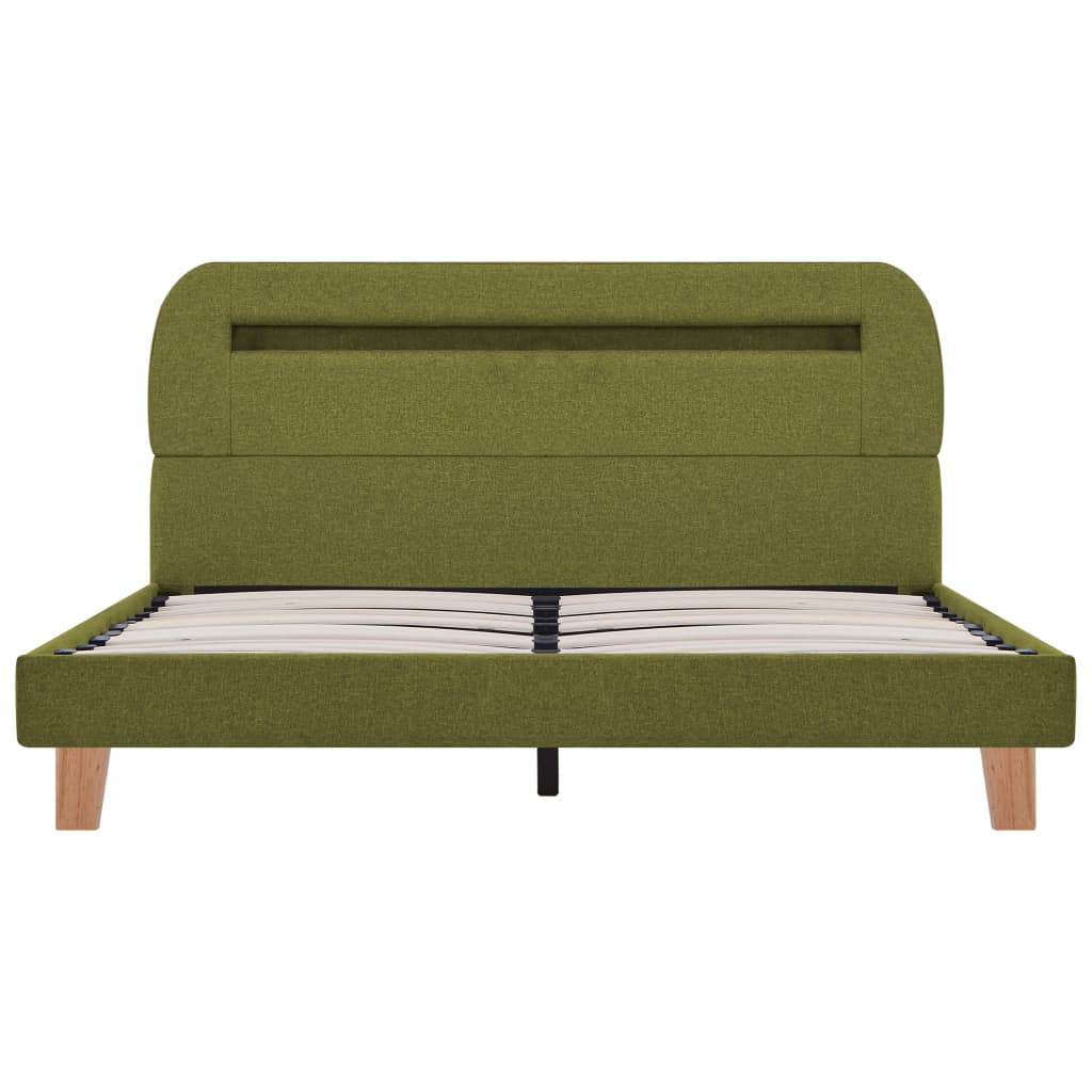 Giroletto con LED senza Materasso Verde 140x200 cm Tessuto 280908