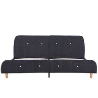 Giroletto a LED senza Materasso Grigio Scuro 160x200 cm Tessuto 280919