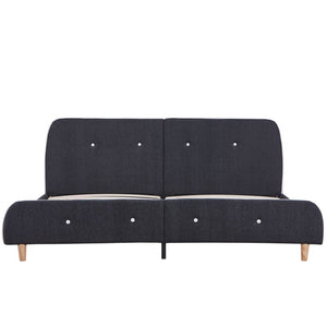 Giroletto a LED senza Materasso Grigio Scuro 160x200 cm Tessuto 280919