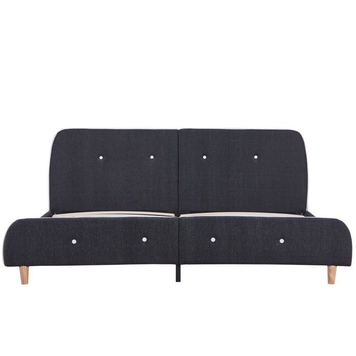 Giroletto a LED senza Materasso Grigio Scuro 160x200 cm Tessuto 280919