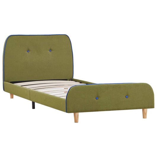 Giroletto senza Materasso-Struttura Letto Verde in Tessuto 90x200 cm 215409