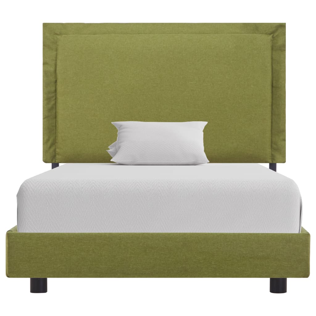 Giroletto senza Materasso-Struttura Letto Verde in Tessuto 90x200 cm 485992