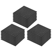 Piastrelle Anticaduta 18 pz in Gomma 50x50x3 cm Nere 276274