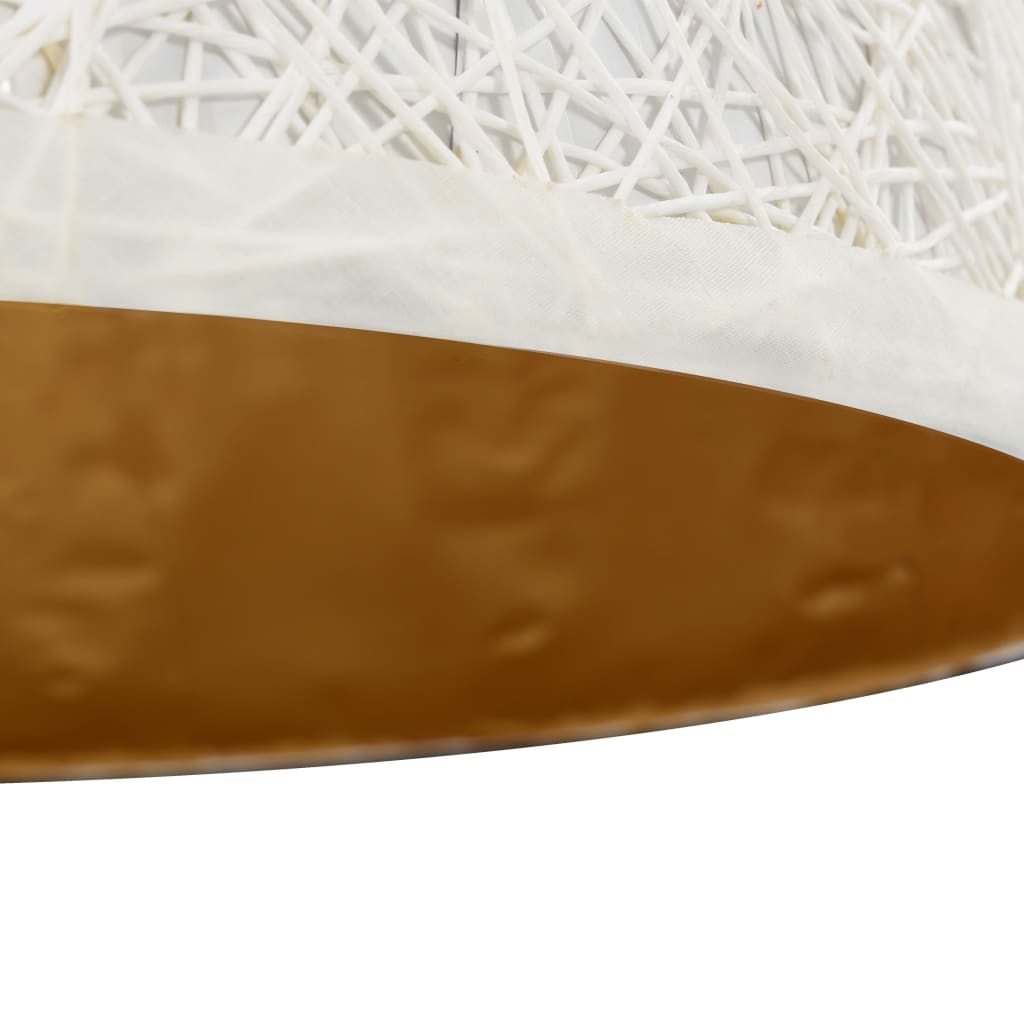 Lampadario da Soffitto Bianco e Oro Ø50 cm E27 50936