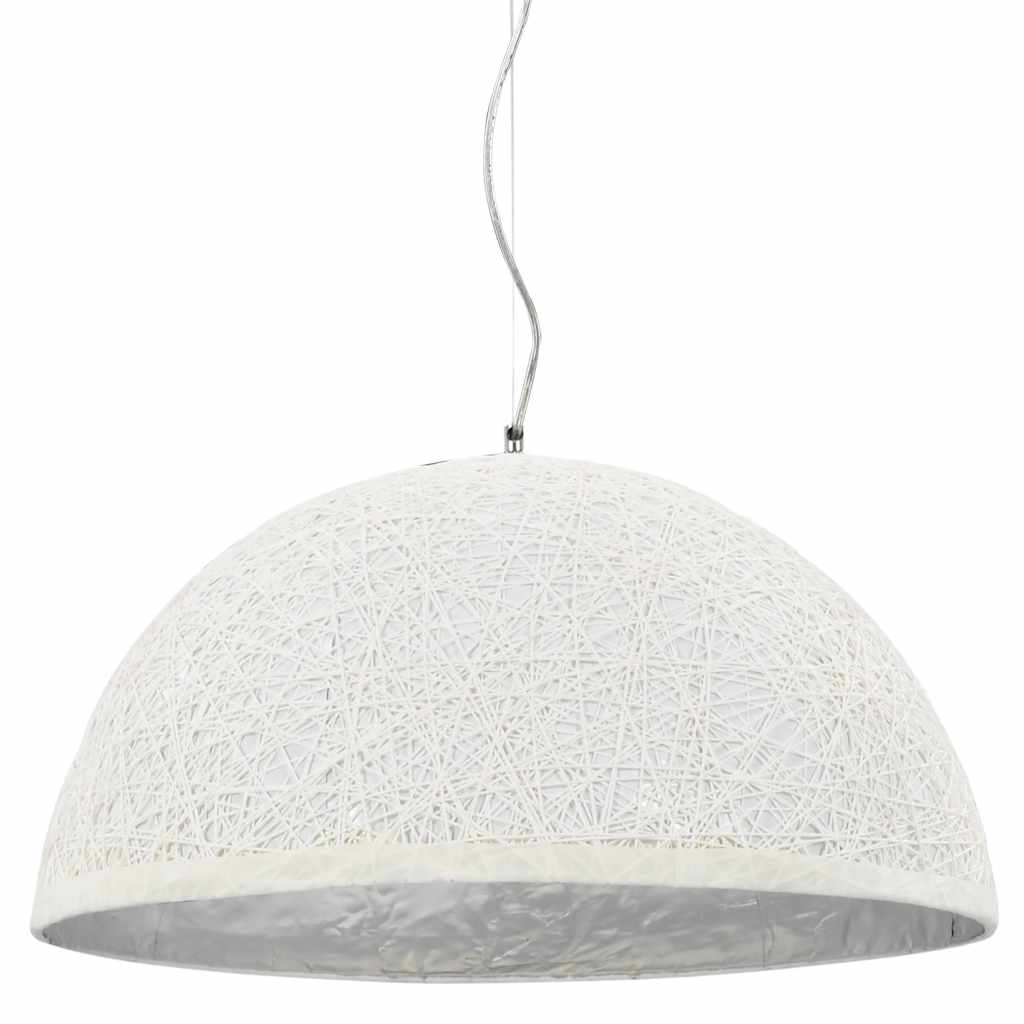 Lampadario da Soffitto Bianco e Argento Ã˜50 cm E27 cod mxl 58503