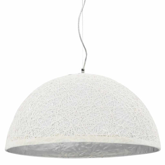 Lampadario da Soffitto Bianco e Argento Ø50 cm E27 50937