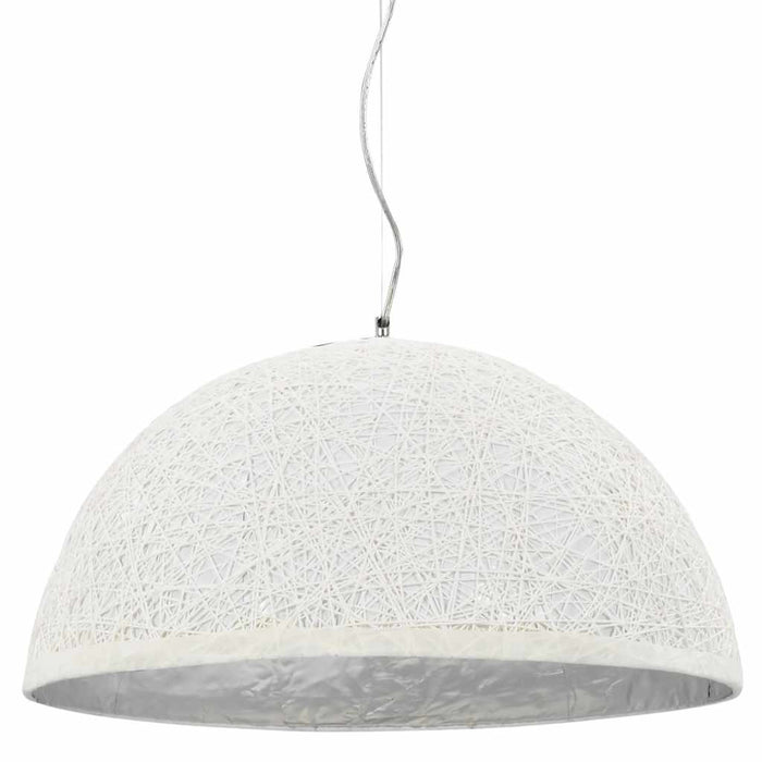 Lampadario da Soffitto Bianco e Argento Ø50 cm E27 50937