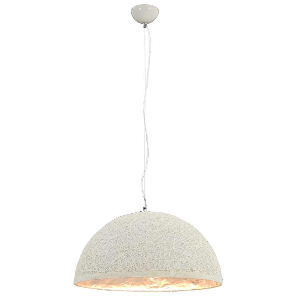 Lampadario da Soffitto Bianco e Argento Ã˜50 cm E27 cod mxl 58503