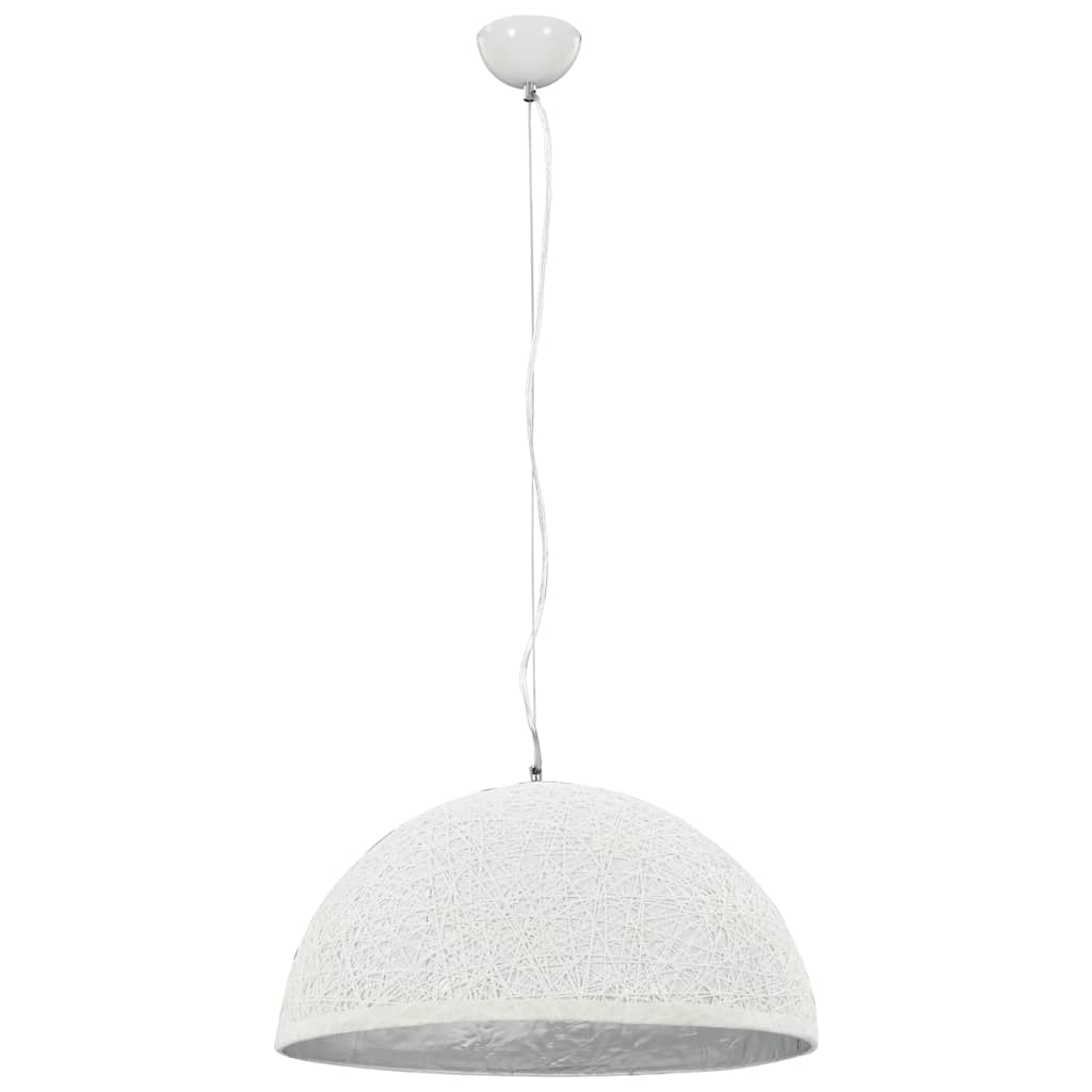 Lampadario da Soffitto Bianco e Argento Ã˜50 cm E27 cod mxl 58503