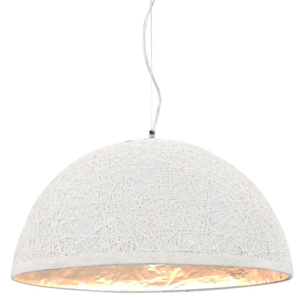 Lampadario da Soffitto Bianco e Argento Ã˜50 cm E27 cod mxl 58503