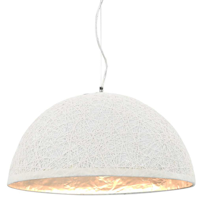 Lampadario da Soffitto Bianco e Argento Ã˜50 cm E27 cod mxl 58503