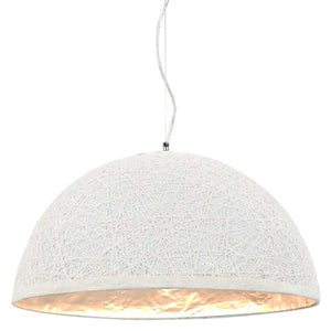 Lampadario da Soffitto Bianco e Argento Ø50 cm E27 50937