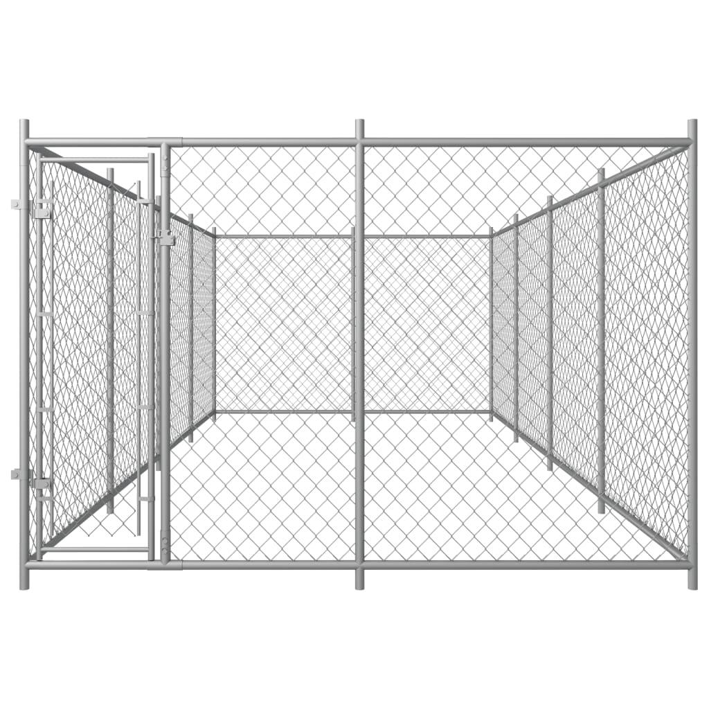 Box per cani da esterno con gabbia per cani da esterno box per cani 8 x 4 x 2 m 02_0000466