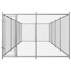 Box per cani da esterno con gabbia per cani da esterno box per cani 8 x 4 x 2 m 02_0000466