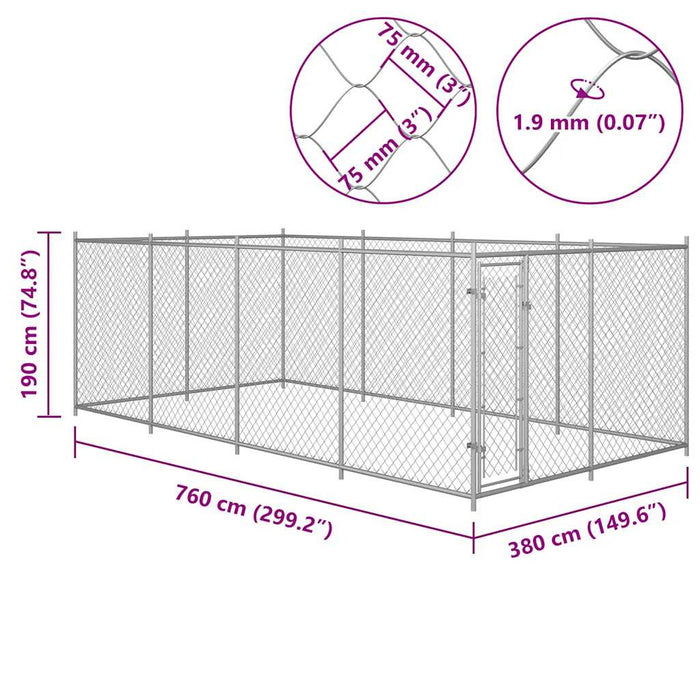 Canile da Esterno 8x4x2 m