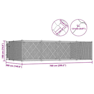 Canile da Esterno 7,6x3,8x1,9 m 144938