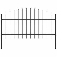 Recinzione Giardino Punta a Lancia (1-1,25)x1,7m Acciaio Nero cod mxl 22650
