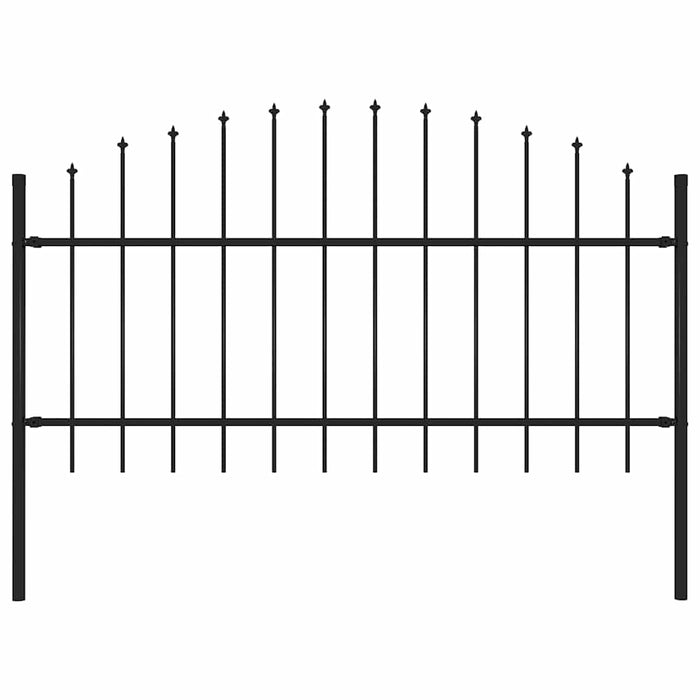 Recinzione Giardino Punta a Lancia (1-1,25)x1,7m Acciaio Nero cod mxl 22650