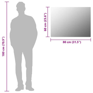 Specchio-Specchio decorativo Senza Cornice 80x60 cm in Vetro