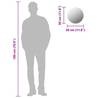 Specchio-Specchio decorativo Senza Cornice Rotondo 30 cm in Vetro