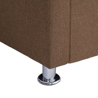 Poltrona a Cubo Marrone in Tessuto 282146