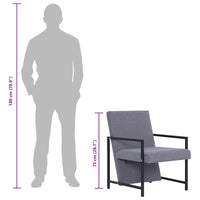 Poltrona Grigio Chiaro in Tessuto 282155