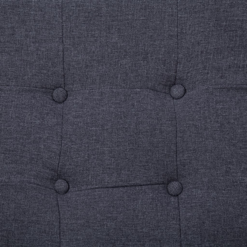 Divano a 2 Posti con Braccioli Grigio Scuro Acciaio e Tessuto 282162