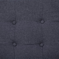 Divano a 2 Posti con Braccioli Grigio Scuro Acciaio e Tessuto 282162