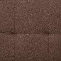 Divano Letto con Due Cuscino in Poliestere Marrone 282186