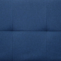 Divano Letto con Due Cuscino in Poliestere Blu 282187