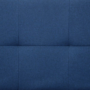 Divano Letto con Due Cuscino in Poliestere Blu 282187