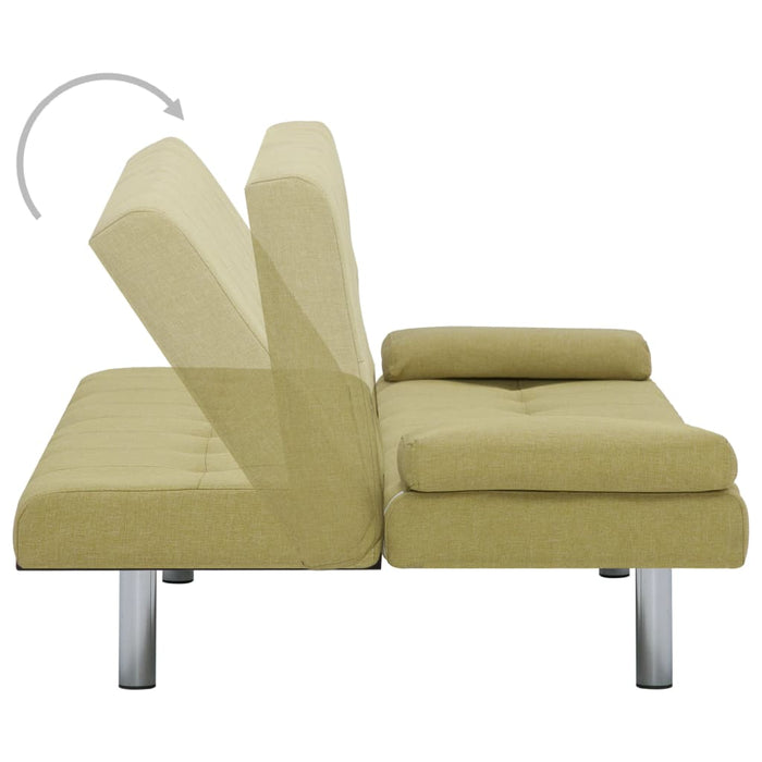 Divano Letto con 2 Cuscini Verde in Poliestere cod mxl 13388