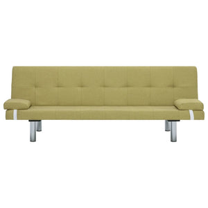 Divano Letto con 2 Cuscini Verde in Poliestere cod mxl 13388