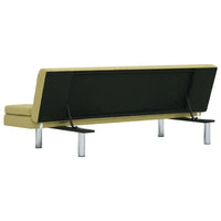 Divano Letto con 2 Cuscini Verde in Poliestere 282188