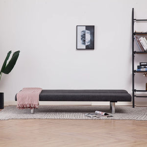 Divano Letto Grigio Scuro in Poliestere 282193