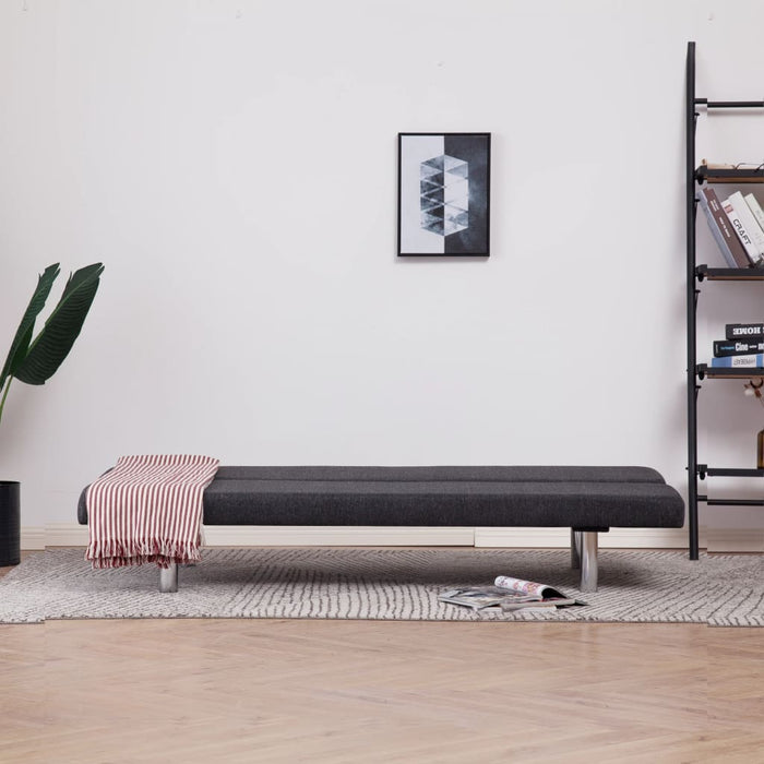 Divano Letto Grigio Scuro in Poliestere 282193