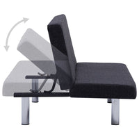 Divano Letto Grigio Scuro in Poliestere 282193